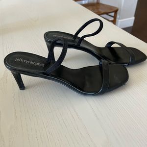 Jeffrey Campbell Hera Hi sandal, black size 8.  Never worn, like new condition.